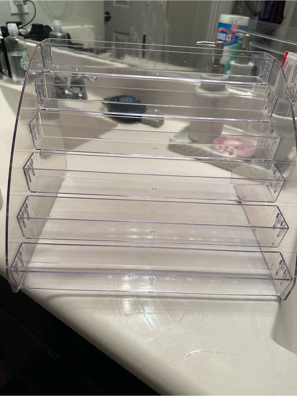 Clear Acrylic 6-Tier Organizer Shelf - Home Storage & Organization